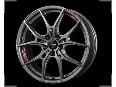 Gram Lights 57FXZ Super Dark Gunmetal and Machining Rim Edge DC Wheel; 18x9.5; 22mm Offset; 5x114.3mm Bolt Pattern; 73.10mm Hub Bore