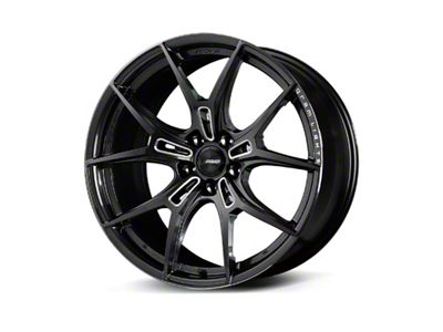 Gram Lights 57FXZ Super Dark Gunmetal and Machining Rim Edge DC Wheel; 19x9.5; 20mm Offset; 5x114.3mm Bolt Pattern; 73.10mm Hub Bore