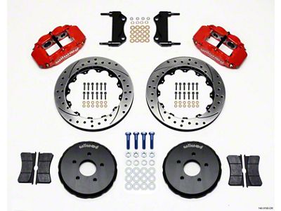 Wilwood Narrow Superlite 6R Front Hat Kit 13.06in Drill Red - 140-9190-DR