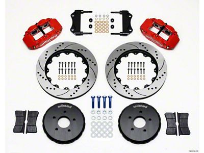 Wilwood Narrow Superlite 6R Front Hat Kit 14.00in Drill Red - 140-9192-DR