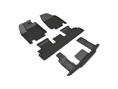 3D MAXpider 22-24 Nissan Pathfinder 7-Seat Kagu Black Floor Mat - L1NS14901509