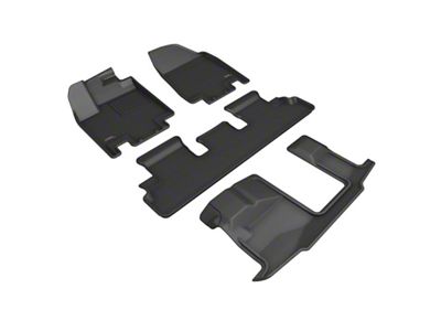 3D MAXpider 22-24 Nissan Pathfinder 8-Seat Kagu Black Floor Mat - L1NS14801509