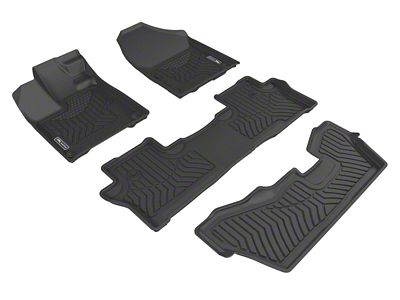 3D MAXpider 16-22 Honda Pilot 8-Passenger Maxtrac Black R1 R2 - A5HD07301809
