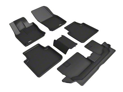 3D MAXpider 18-22 Volkswagen Tiguan 7-Seats Kagu 1st 2nd & 3rd Rows - Black