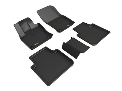 3D MAXpider 2018-2019 Volkswagen Tiguan Kagu 1st + 2nd Row Floormat - Black