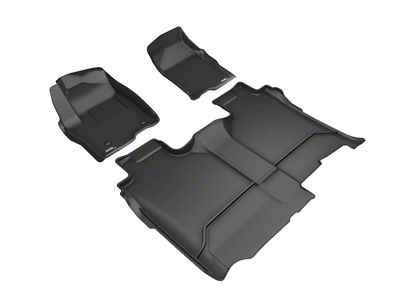 3D MAXpider 19-24 GMC Sierra 1500 Crew Cab 5-Seat Kagu Black R1 R2 Trim To Fit Underseat Box