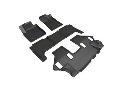 3D MAXpider 19-24 Nissan Armada Kagu Floor Mat- Black R1 - L1NS14601509