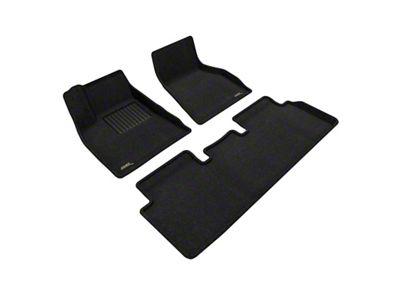 3D MAXpider 20-21 Tesla Model S Elegant Floor Mat- Black - L1TL02004709