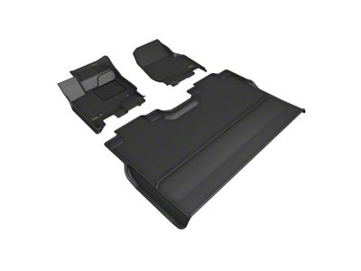 3D MAXpider 22-23 Ford F-150 Supercrew Kagu Floor Mat- Black - L1FR15301509