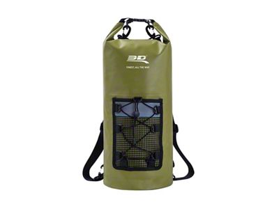 3D MAXpider Roll-Top Dry Bag Backpack; Army Green