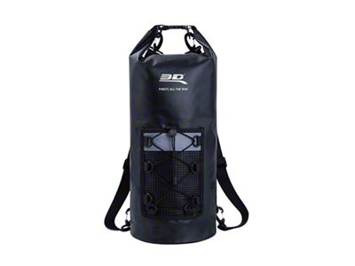 3D MAXpider Roll-Top Dry Bag Backpack; Black
