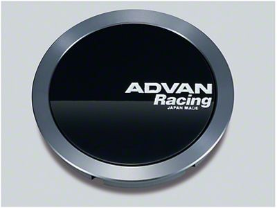 Advan 73mm Flat Centercap - Gloss Black/Hyper Ring+White Letters - YV4828