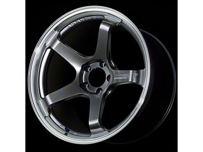 Advan GT Beyond Hyper Black with Machined Lip Wheel; 19x9.5; 22mm Offset; 5x120mm Bolt Pattern; 72.50mm Hub Bore