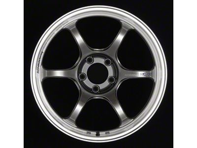 Advan RG-D2 Hyper Black with Machined Lip Wheel; 18x8.5; 50mm Offset; 5x114.3mm Bolt Pattern; 73mm Hub Bore