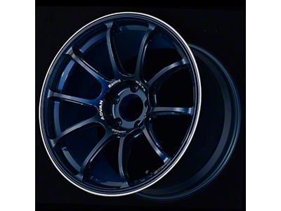 Advan RZ-F2 Titanium Blue and Ring Wheel; 18x9.5; 44mm Offset