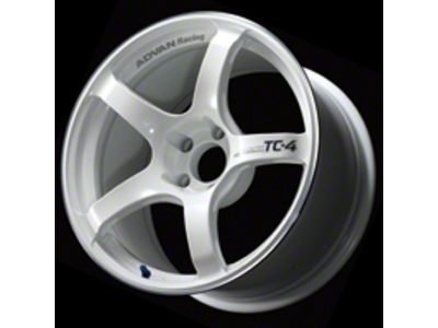 Advan TC4 White Metallic and Ring Wheel; 17x8; 38mm Offset; 5x114.3mm Bolt Pattern; 73mm Hub Bore (04-14 Impreza WRX STI, WRX STI Limited)