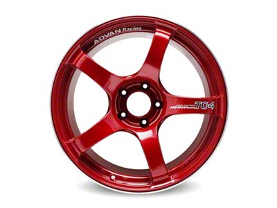 Advan TC4 Candy Red and Ring Wheel; 18x8.5; 38mm Offset