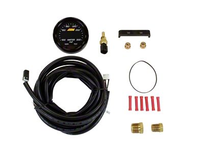AEM Electronics X-Series Temperature 100-300F Gauge Kit ONLY Black Bezel and - 30-0302