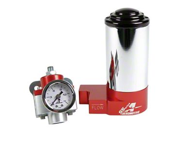 Aeromotive SS Carbureted Pump Reg Gauge Kit - AN Style - 17247