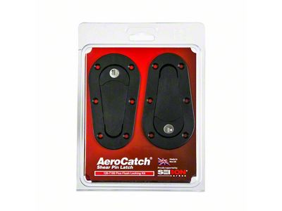 Seibon Carbon AeroCatch Plus Flush Hood Latch and Pin Kit - Black - with lock