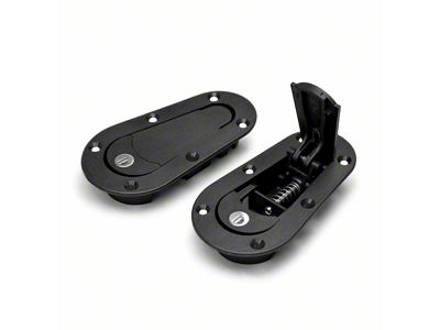 Seibon Carbon Plus Flush Hood Latch and Pin Kit - Black - with lock