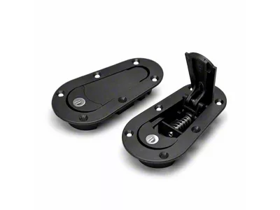Seibon Carbon Plus Flush Hood Latch and Pin Kit - Black - with lock