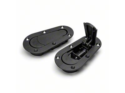 Seibon Carbon AeroCatch Plus Flush Hood Latch and Pin Kit - Black Edition, no lock