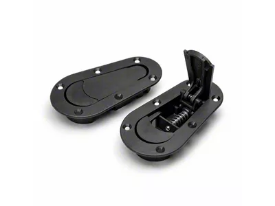 Seibon Carbon AeroCatch Plus Flush Hood Latch and Pin Kit - Black Edition, no lock