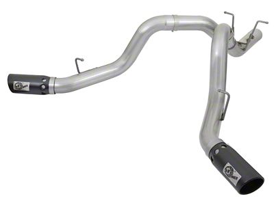 AFE ATLAS 4in DPF-Back Alum Steel Exhaust System w/Dual Exit - 49-04086-B