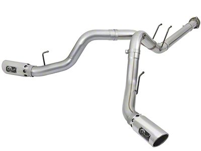 AFE ATLAS 4in DPF-Back Alum Steel Exhaust System w/Polished Tip - 49-03092-P