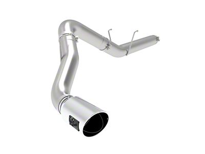 AFE ATLAS 5in Alum Steel DPF-Back Exhaust System w/Polished Tip - 49-02075-P
