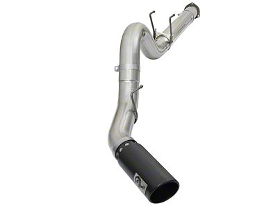 AFE ATLAS 5in DPF-Back Alum Steel Exhaust System w/Black Tip - 49-03090-B