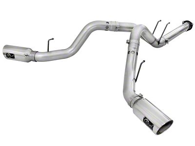 AFE Atlas Exhaust 4in DPF-Back Exhaust Aluminized Steel Polished Tip - 49-03065-P