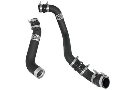 AFE BladeRunner 3in/3-1/2in Black Intercooler Tubes Hot/Cold 2017 GM Diesel - 46-20334-B