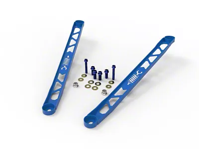 AFE 304 Stainless Steel Front Suspension Strut Brace Blue - 450-721003-L