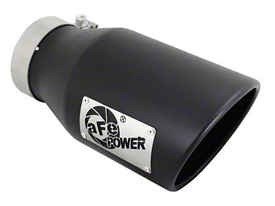 AFE Diesel Exhaust Tip Bolt On Black 4in Inlex x - 49T40601-B12