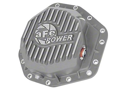 AFE Street Ser Rear Diff Cover Raw w/Mach Fin - 46-70350