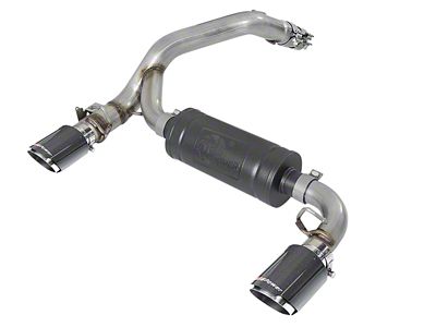 AFE Takeda 3in 304 SS Axle-Back Exhaust System w/ Carbon - 49-33104-C