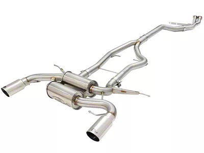 AFE MACHForce XP SS-304 Polish Tip 3.0in-2.5in Dia Cat Back - 49-36328-P