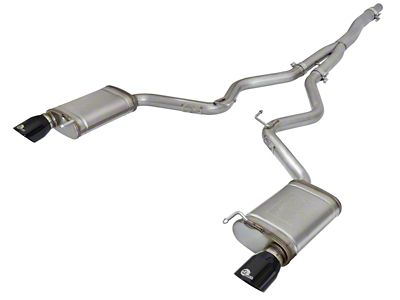 AFE MACHForce XP Exhausts Cat-Back SS-304 EXH w/ Black Tips - 49-33084-B