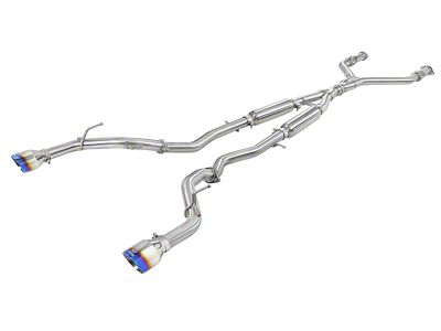 AFE Takeda 2.5in 304 SS Cat-Back Exhaust System w/ Blue - 49-36132NM-L