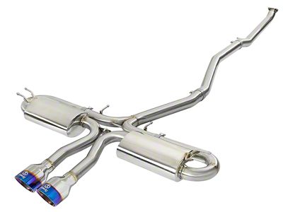 AFE Takeda 3in 304 SS Cat-Back Exhaust System w/ Blue - 49-36621-L