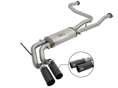AFE Rebel Series 3in 409 SS Cat-Back Exhaust w/ Black - 49-46124-B