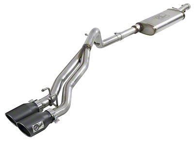 AFE Rebel Series Cat-Back 2.5in Dual Center Exit SS Exhaust - 49-48054-B