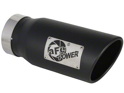 AFE Diesel Exhaust Tip Black- 4 in In x - 49T40501-B12