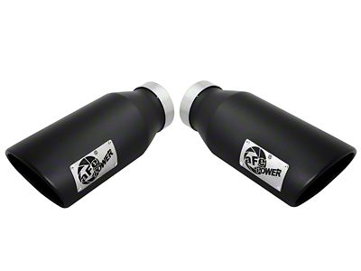 AFE Diesel Exhaust Tip Bolt On Black 4in Inlex x - 49T40606-B15