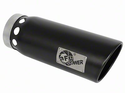 AFE MACH Force-XP 409 Stainless Steel Intercooled Exhaust Tip; 6-Inch; Black (Fits 5-Inch Tailpipe)