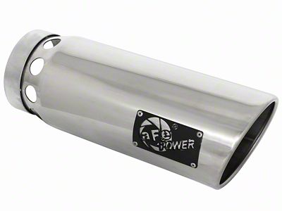 AFE MACH Force-XP 304 Stainless Steel Intercooled Exhaust Tip; 6-Inch; Polished (Fits 5-Inch Tailpipe)