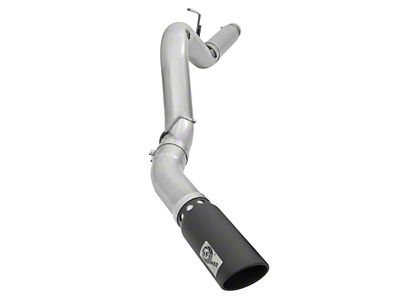 AFE Atlas Exhaust 5in DPF-Back Aluminized Steel w/ Black Tips - 49-04081-B