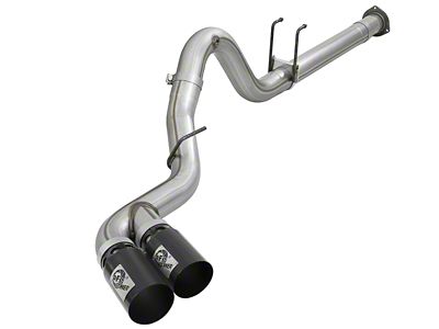 AFE Rebel XD 4in SS DPF-Back Exhaust 17-18 Diesel - 49-43102-B